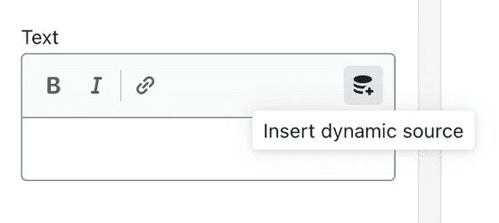 Insert dynamic source button