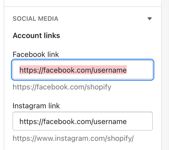 Social account links