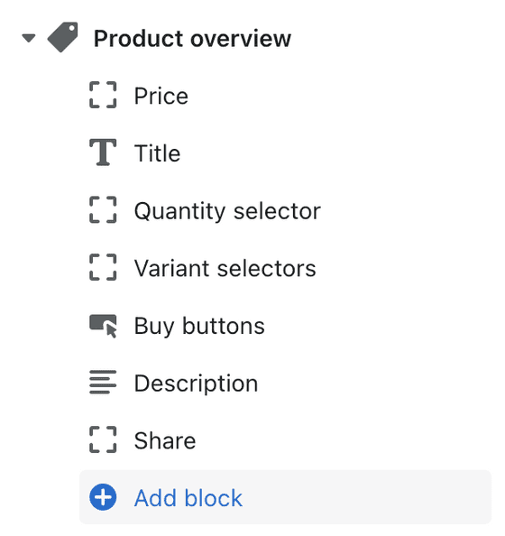 Product overview section