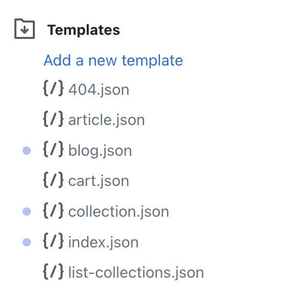 Templates folder with changed files